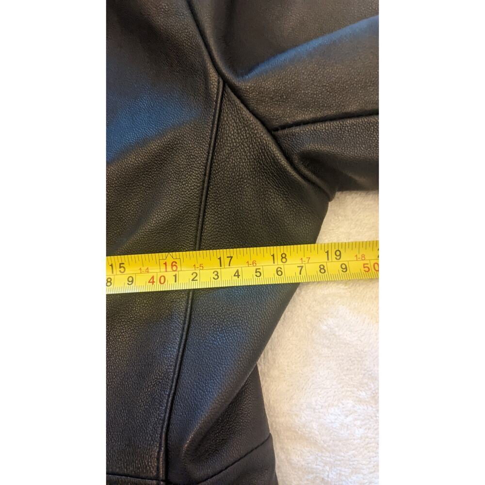 John Paul Richard Black Lambs Leather Jacket, Three Button Closure< Size 14 - Picture 10 of 11